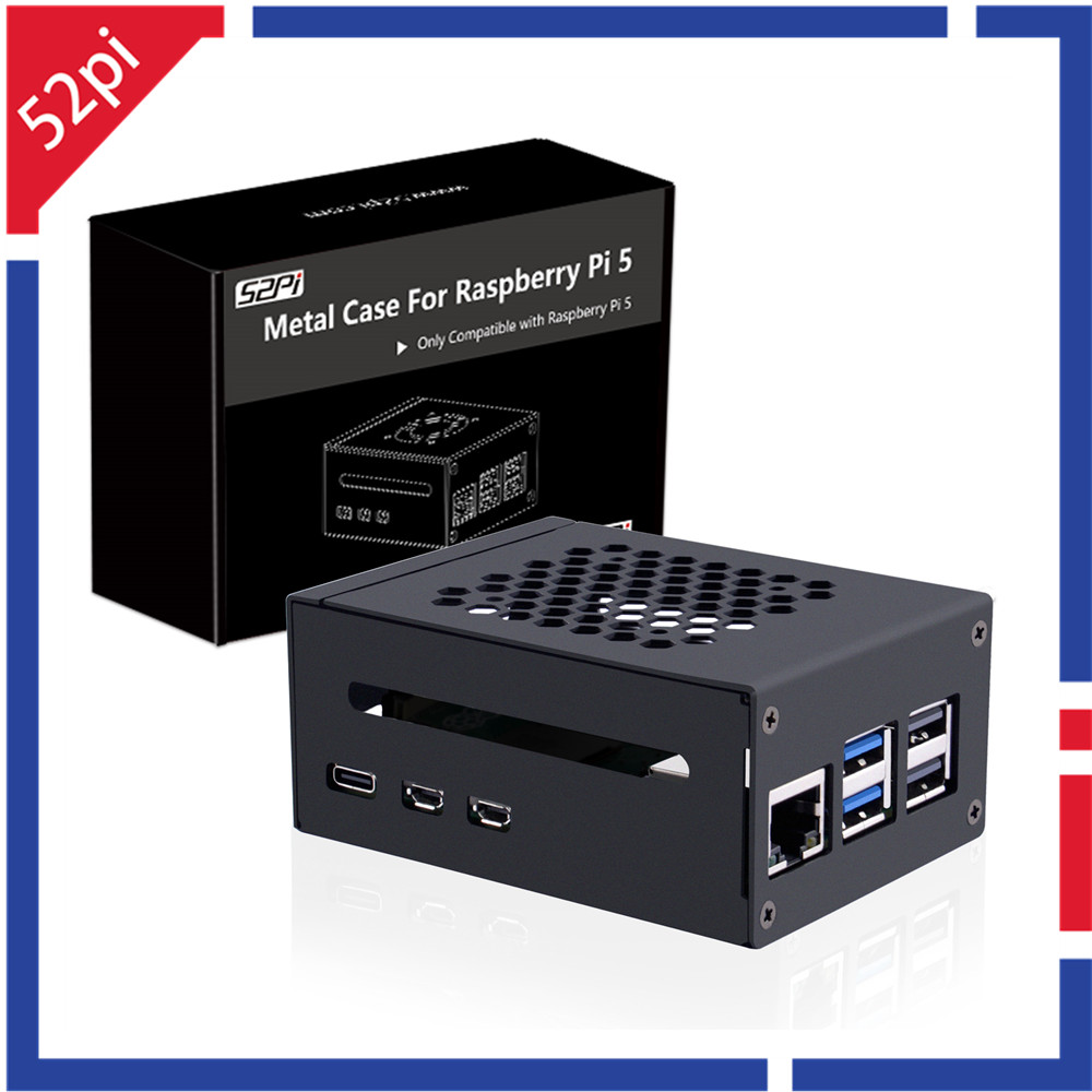 Argon One V3 M.2 Nvme Case - 52Pi Raspberry Pi 5 casing logam,